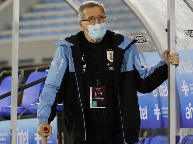 Uruguay manager Oscar Tabarez pictured on October 8, 2020