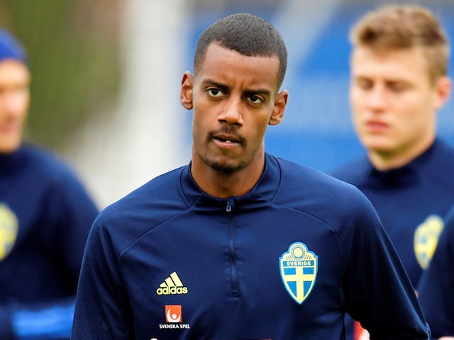 Alexander Isak pictured during training in Sweden in May 2021