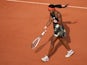 Coco Gauff reacts at the French Open in June 2021