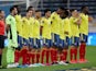 Colombia players line up on June 8, 2021
