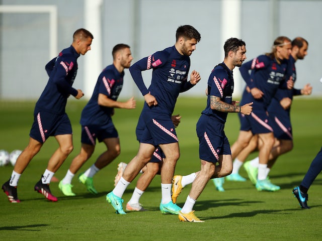 Croatia players in training ahead of Euro 2020