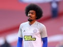 Hamza Choudhury pictured for Leicester on April 18, 2021