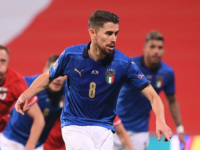 Jorginho pictured for Italy in November 2020