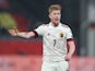 Kevin De Bruyne in action for Belgium in March 2021