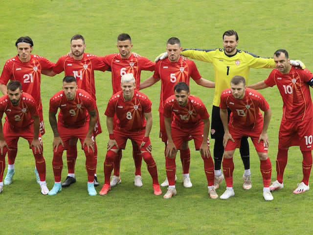 North Macedonia players pictured on June 1, 2021
