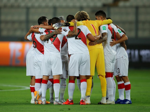 Peru players pictured in November 2020