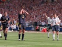 Gary McAllister reacts to missing a penalty against England at Euro 96
