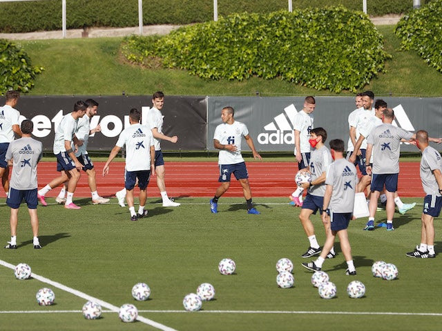 Spain players in training ahead of Euro 2020
