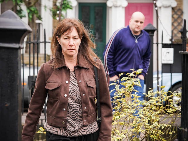 Rainie and Stuart on the first episode of EastEnders on June 15, 2021