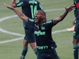 Palmeiras' Wesley Ribeiro Silva celebrates scoring their third goal on June 6, 2021