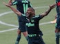 Palmeiras' Wesley Ribeiro Silva celebrates scoring their third goal on June 6, 2021