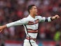 Portugal's Cristiano Ronaldo celebrates scoring against Hungary at Euro 2020 on June 15, 2021
