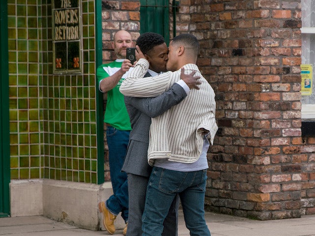 Danny and James kiss on Coronation Street on June 30, 2021