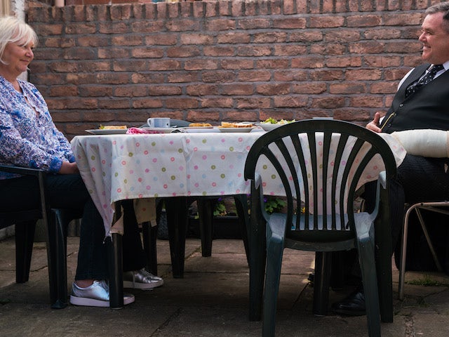 George and Eileen on the first episode of Coronation Street on July 14, 2021