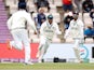 India's Rohit Sharma celebrates taking a catch to dismiss New Zealand's Henry Nicholls on June 22, 2021