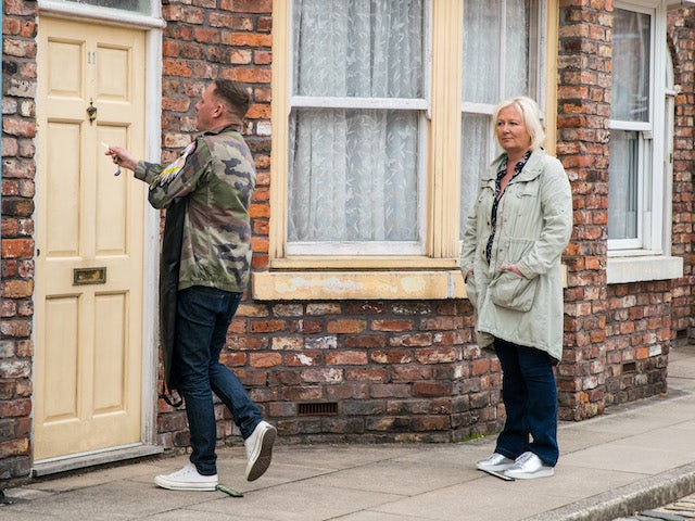 Sean and Eileen on the first episode of Coronation Street on July 12, 2021