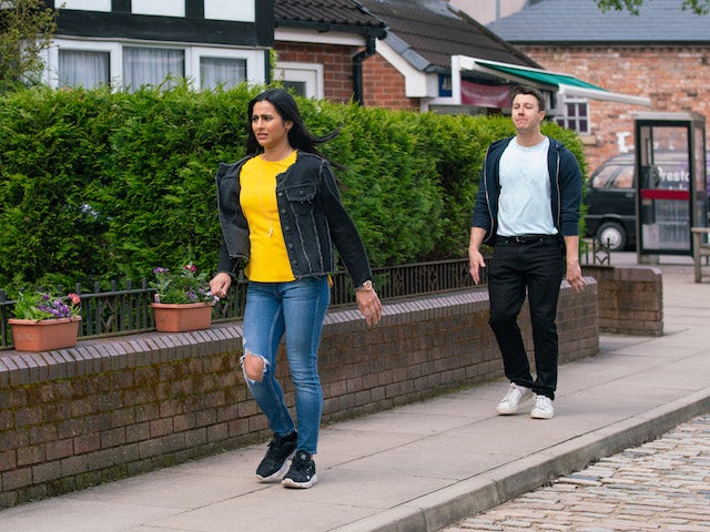 Alya and Ryan on the second episode of Coronation Street on July 12, 2021