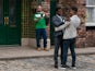 Tim, James and Danny on Coronation Street on June 30, 2021