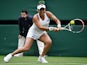 Heather Watson in action at Wimbledon on June 28, 2021