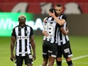 Ceara's Saulo Mineiro with teammates after the match on June 20, 2021