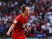 Mikkel Damsgaard celebrates scoring for Denmark against England on July 7, 2021