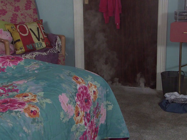Smoke on the second episode of Coronation Street on August 2, 2021