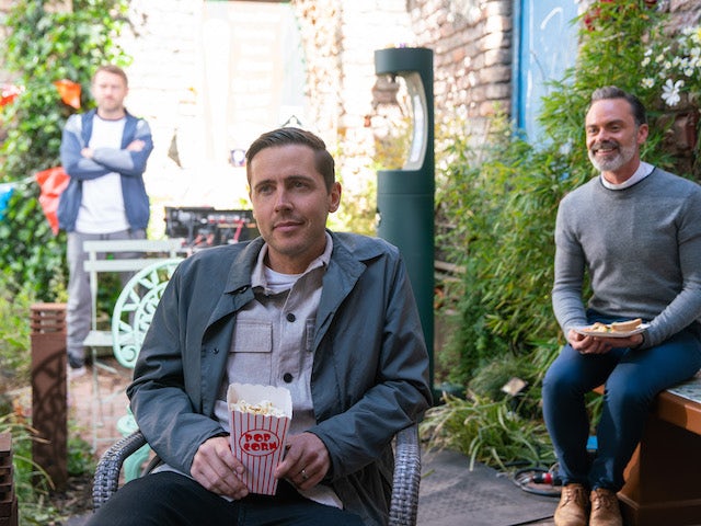 Todd, Paul and Billy on the first episode of Coronation Street on July 28, 2021