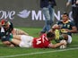 British and Irish Lions' Louis Rees-Zammit in action against South Africa A on July 14, 2021