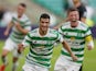 Celtic's Liel Abada celebrates scoring against Midtjylland in the Champions League on July 20, 2021