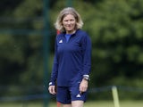 Team GB coach Hege Riise during training on July 3, 2021