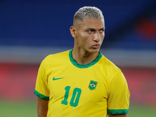 Richarlison of Brazil pictured at the Olympics on July 22, 2021