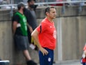 The United States head coach Vlatko Andonovski (hc) coaches against the Mexico during the first half during a USWNT Send-off Series soccer match at Pratt & Whitney Stadium on July 6, 2021