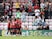 Bournemouth's Dominic Solanke celebrates scoring their second goal against MK Dons in the EFL Cup on July 31, 2021