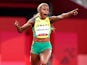 Elaine Thompson-Herah wins gold in the women's 100m on July 31, 2021