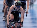 Georgia Taylor-Brown of Team GB in action in the women's triathlon on July 27, 2021