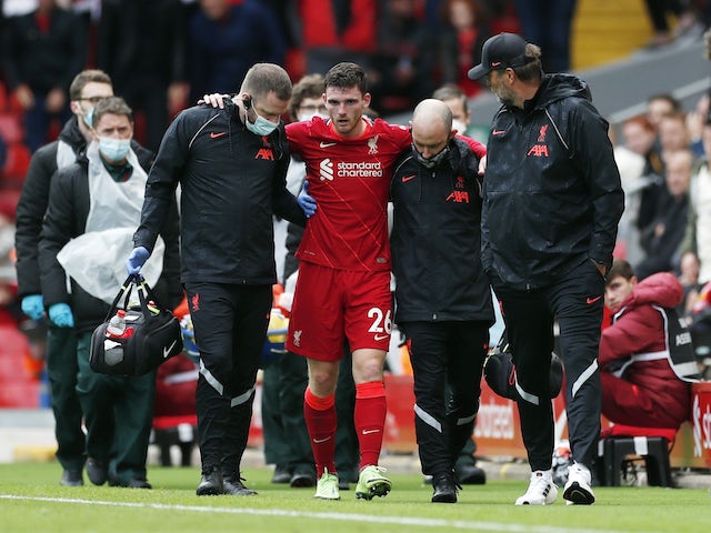 Games Andy Robertson could miss through injury