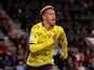 Callum Robinson celebrates scoring for West Bromwich Albion against Bournemouth in the Championship on August 6, 2021