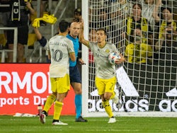 Columbus Crew forward Pedro Santos (7) grabs the ball from the goal after scoring against Atlanta United in the second half at Lower.com Stadium on August 8, 2021