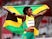 Elaine Thompson-Herah of Jamaica poses with her national flag after winning gold on August 3, 2021
