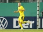 Borussia Dortmund's Erling Braut Haaland celebrates scoring their first goal on August 7, 2021
