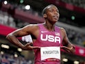 Erriyon Knighton (USA) during the Tokyo 2020 Olympic Summer Games at Olympic Stadium on August 3, 2021