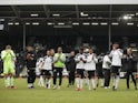 Fulham players applauds fans after the match in May 2021