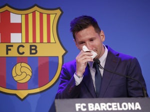 Tearful Lionel Messi gets standing ovation as he says goodbye to Barcelona
