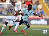 Leicester City's Patson Daka in action on July 28, 2021