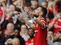 Manchester United's Bruno Fernandes celebrates scoring against Leeds United in the Premier League on August 14, 2021