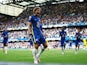 Chelsea's Marcos Alonso celebrates scoring against Crystal Palace in the Premier League on August 14, 2021
