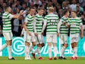 Celtic's David Turnbull celebrates with teammates against FK Jablonec on August 12, 2021