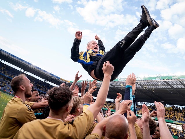 Brondby boss Niels Frederiksen pictured in May 2021