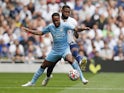 Manchester City's Raheem Sterling in action against Tottenham Hotspur in the Premier League on August 15, 2021