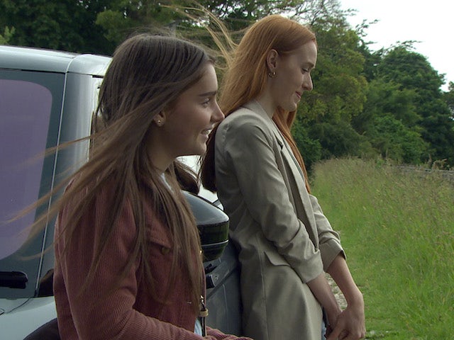 Sarah and Chloe on Emmerdale on August 24, 2021